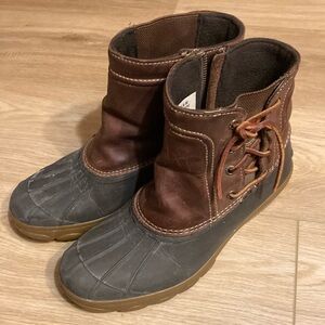Sperry Brown and Black Winter Boots